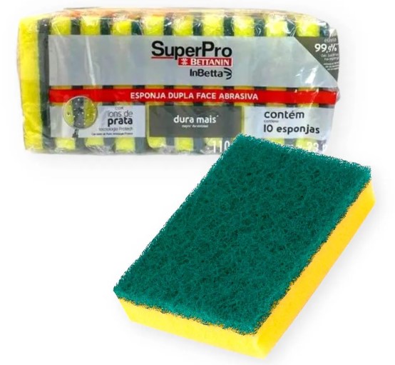 ESPONJA DUPLA FACE *SUPERPRO* - PCT C/10