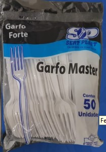 GARFO REFORÇADO * SERTPLAST* BRANCO C/50 UND