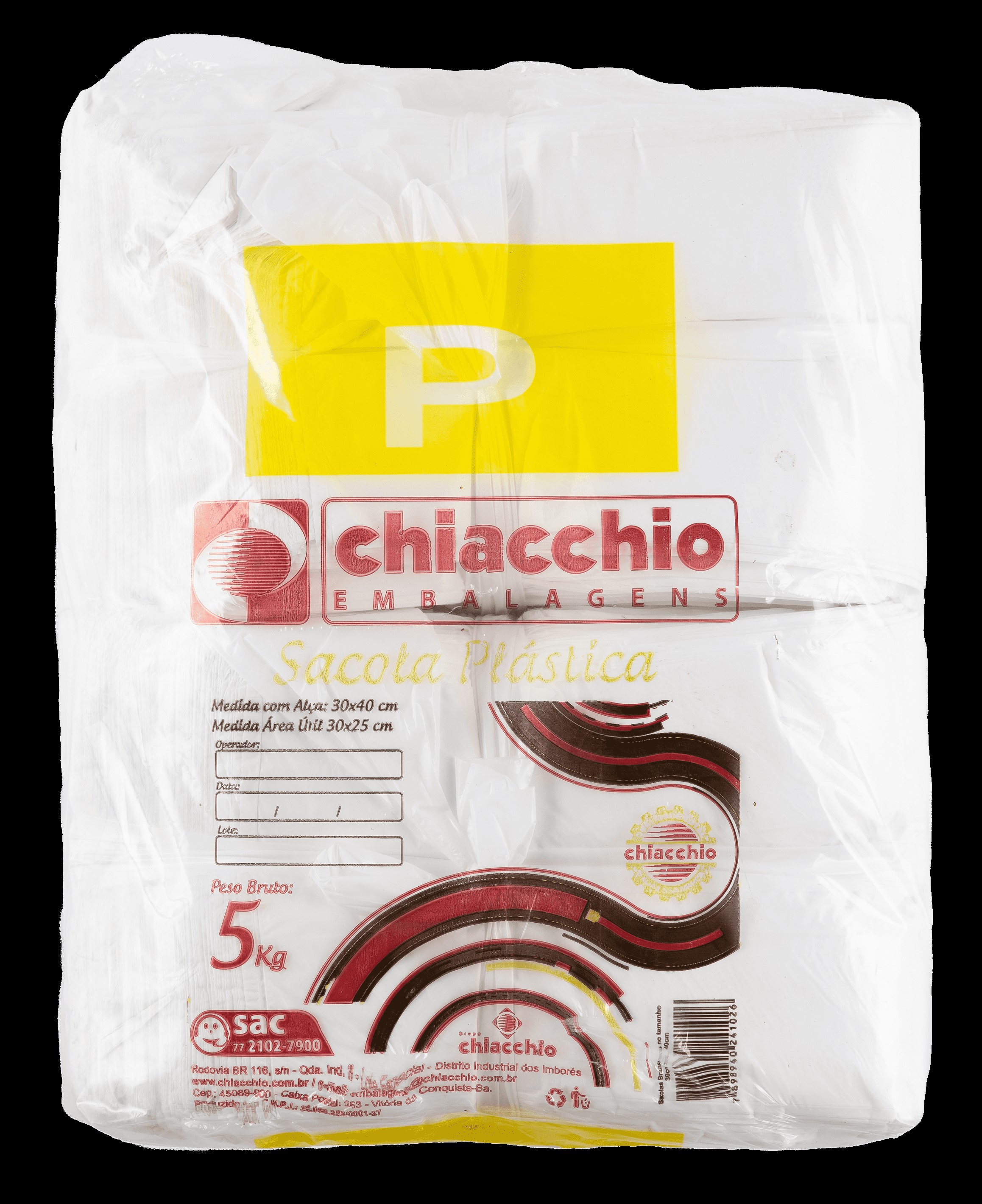 SACOLA BRANCA 29 X 39 *CHIACCHIO*