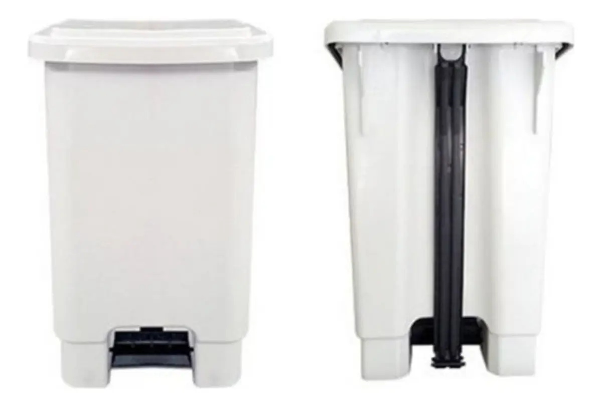 LIXEIRA PLASTICA C/PEDAL 100 LTS BRANCO