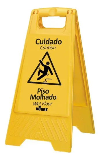 PLACA PLASTICA SINALIZADORA ''PISO MOLHADO''