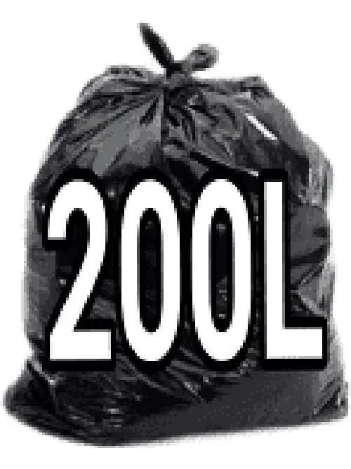 SACO LIXO PRETO *PLASTVERDE* 200 LTS REFORÇADO C/ 100