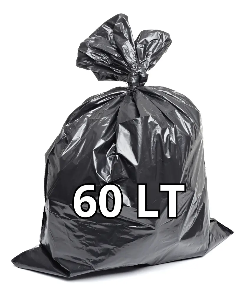 SACO LIXO PRETO *PLASTVERDE* 60 LTS COMUM C/100