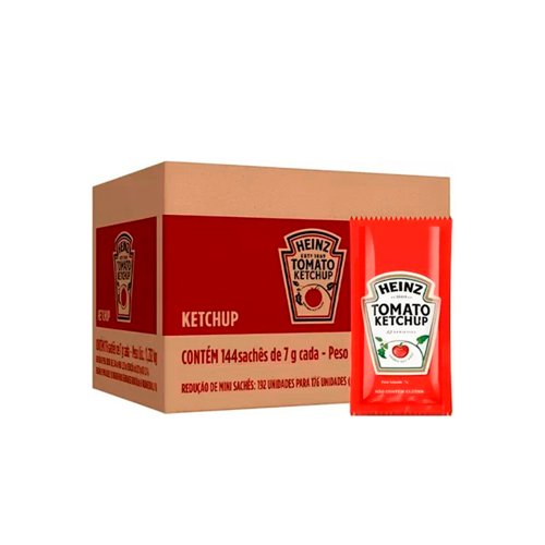 CATCHUP HEINZ 7 GR CX C/ 144 SACHES