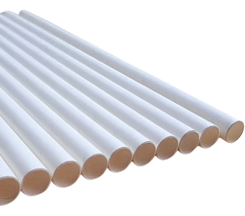 CANUDO PAPEL BRANCO 10 MM - MILKSHAKE C/100