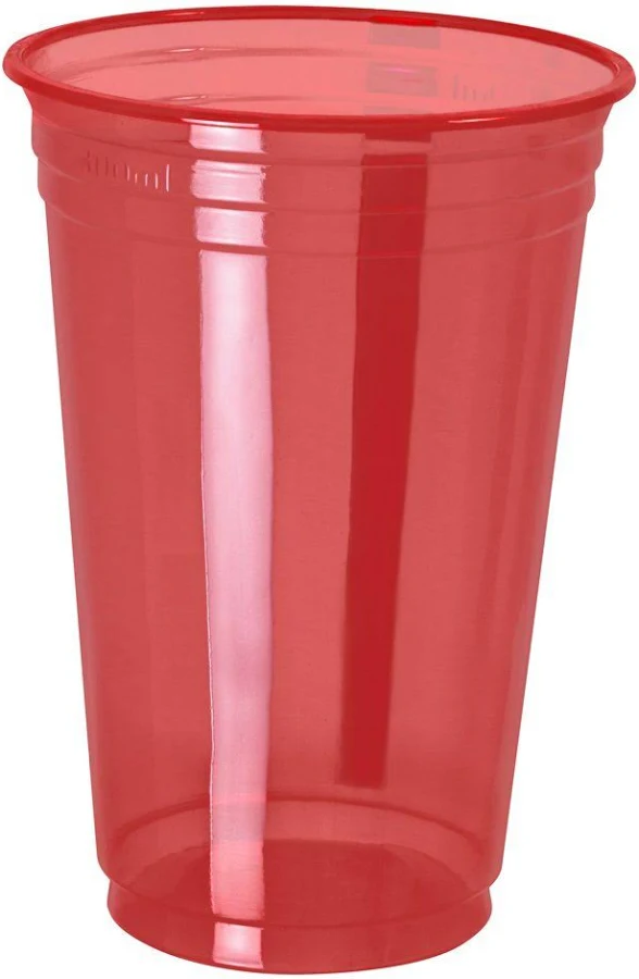 COPO JOY 300 ML(PS) VERMELHO C/25